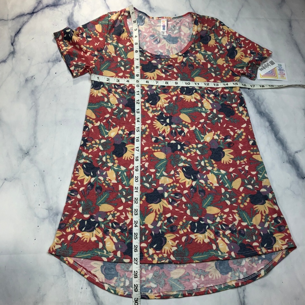 Lularoe Brushed Pastel Floral Classic Tee - Picture 4 of 7